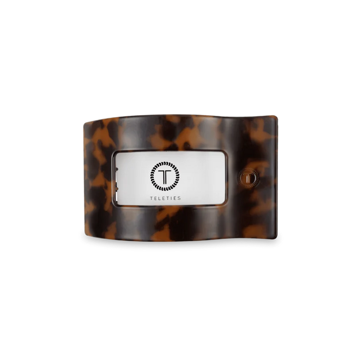 Tortoise Small Flat Rectangle Teleties Clip