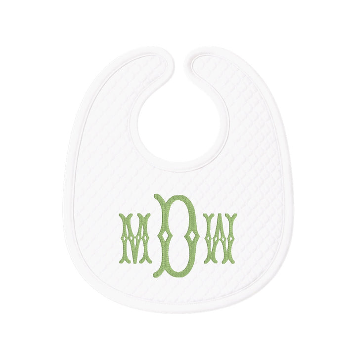 Diamond Stitch Cotton Bib