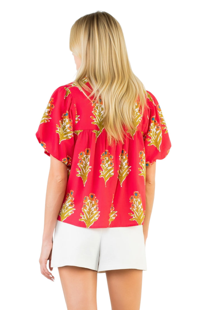 Lawry Floral Tassel Top