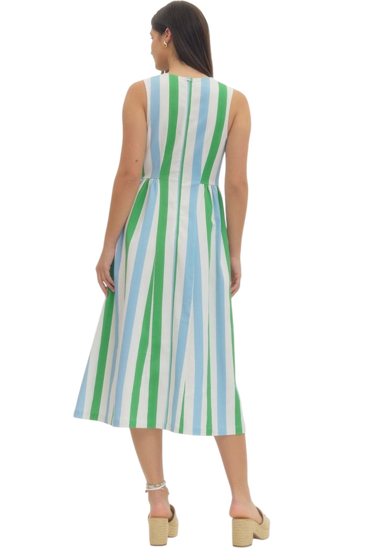 McGraw Striped Midi Dress