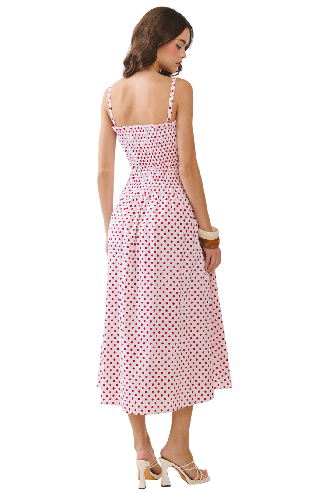 Bynes Polka Dot Midi Dress