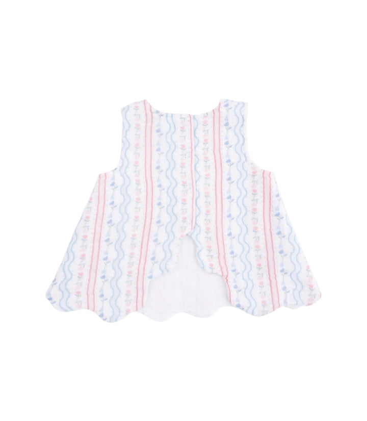 Tulip Stripe Scallop Top & Bloomer