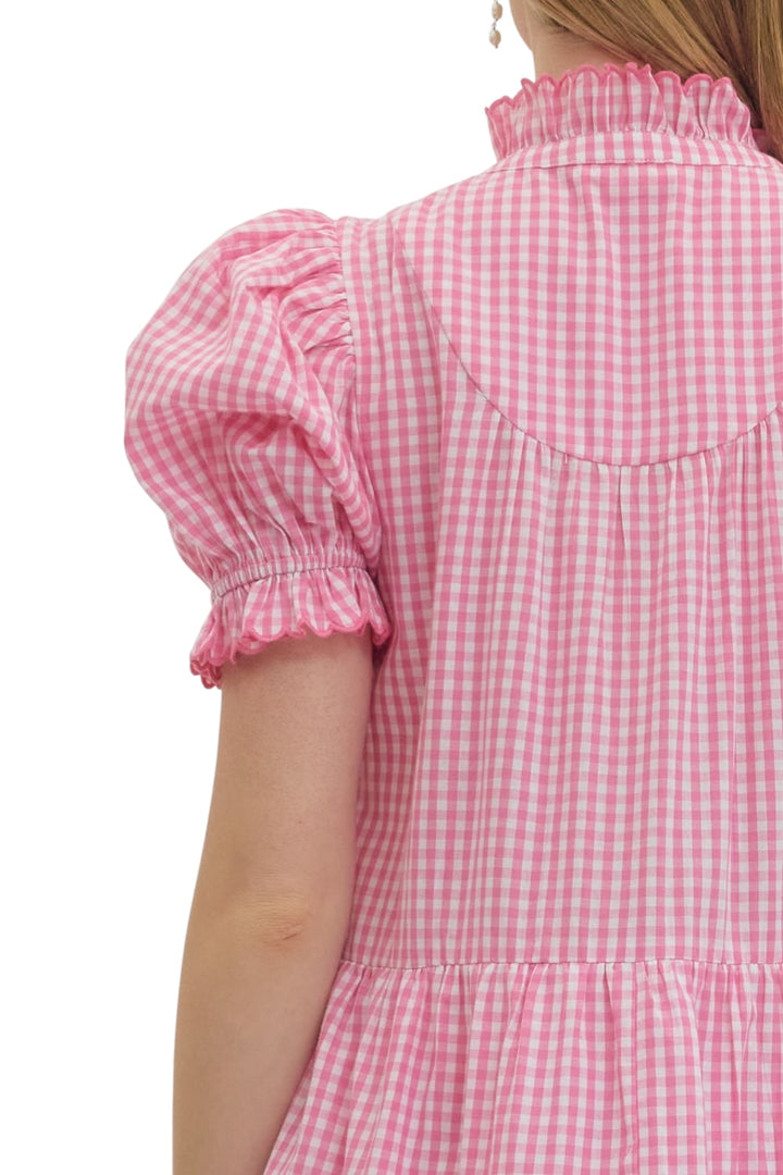 Griffin Gingham Mini Dress