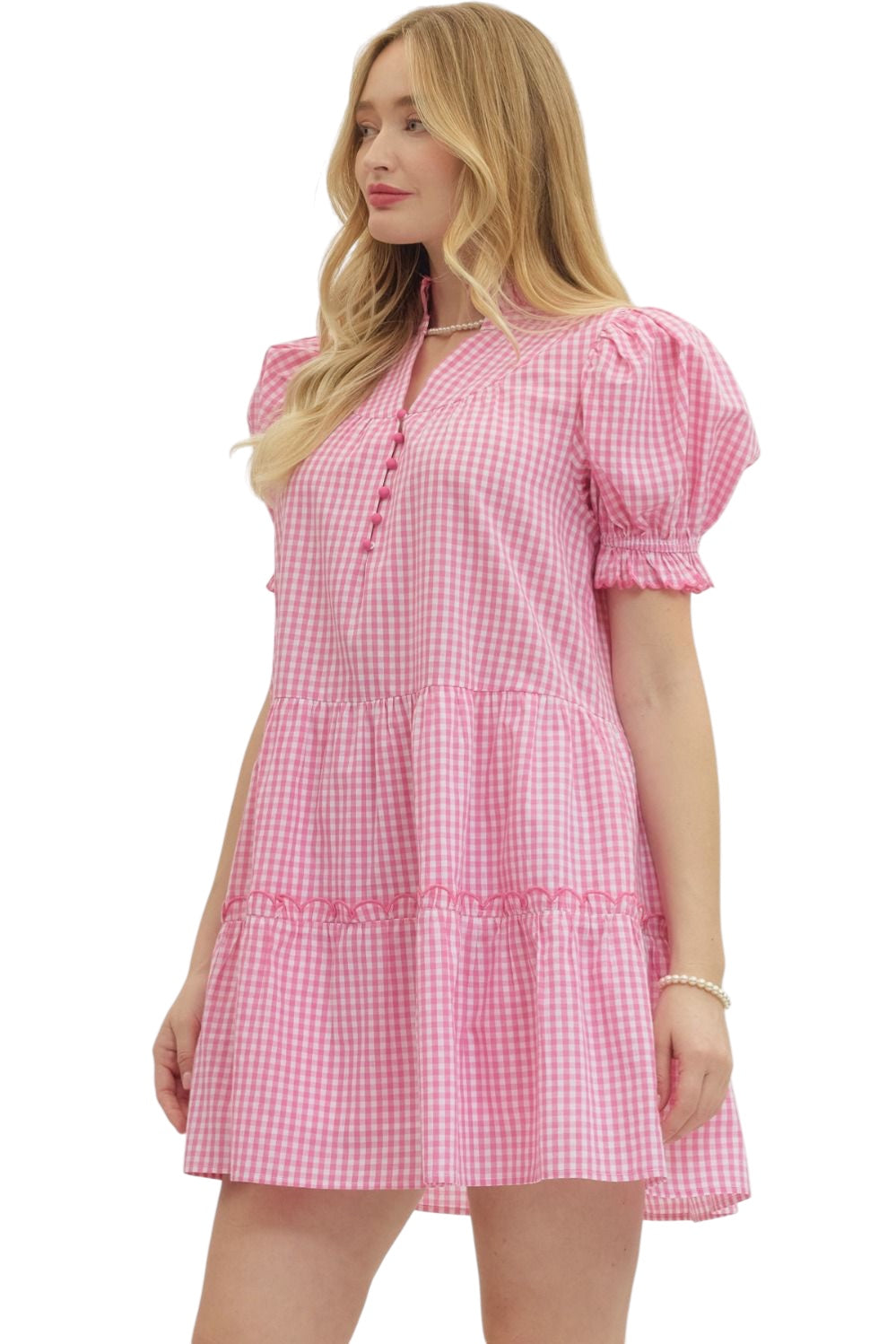 Griffin Gingham Mini Dress