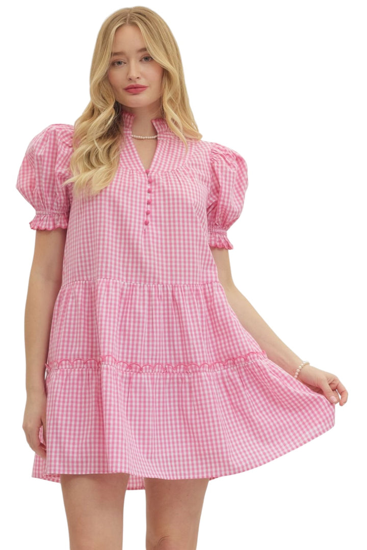 Griffin Gingham Mini Dress