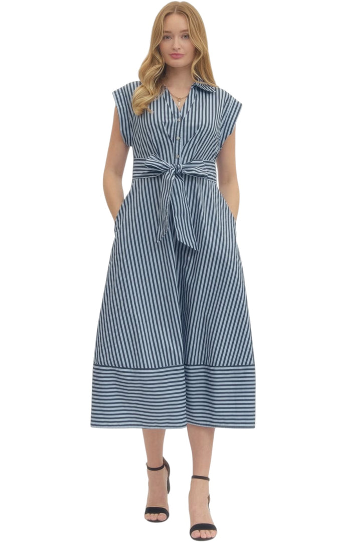 Lulu Striped Midi Dress