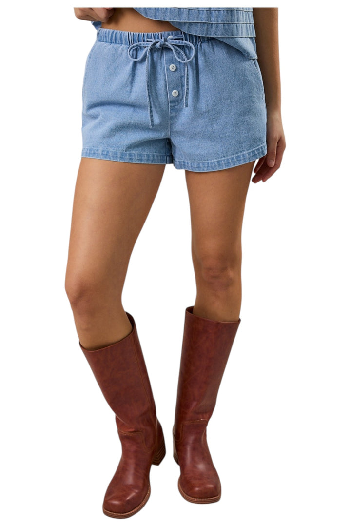 Wynn Drawstring Denim Shorts