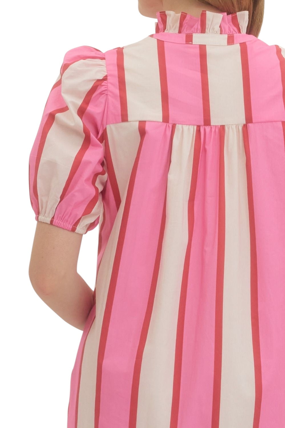 Corder Striped Midi Dress