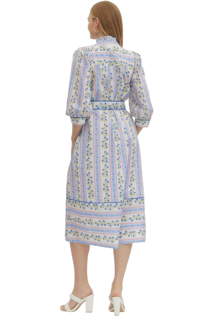Wren Floral Stripe Midi Dress