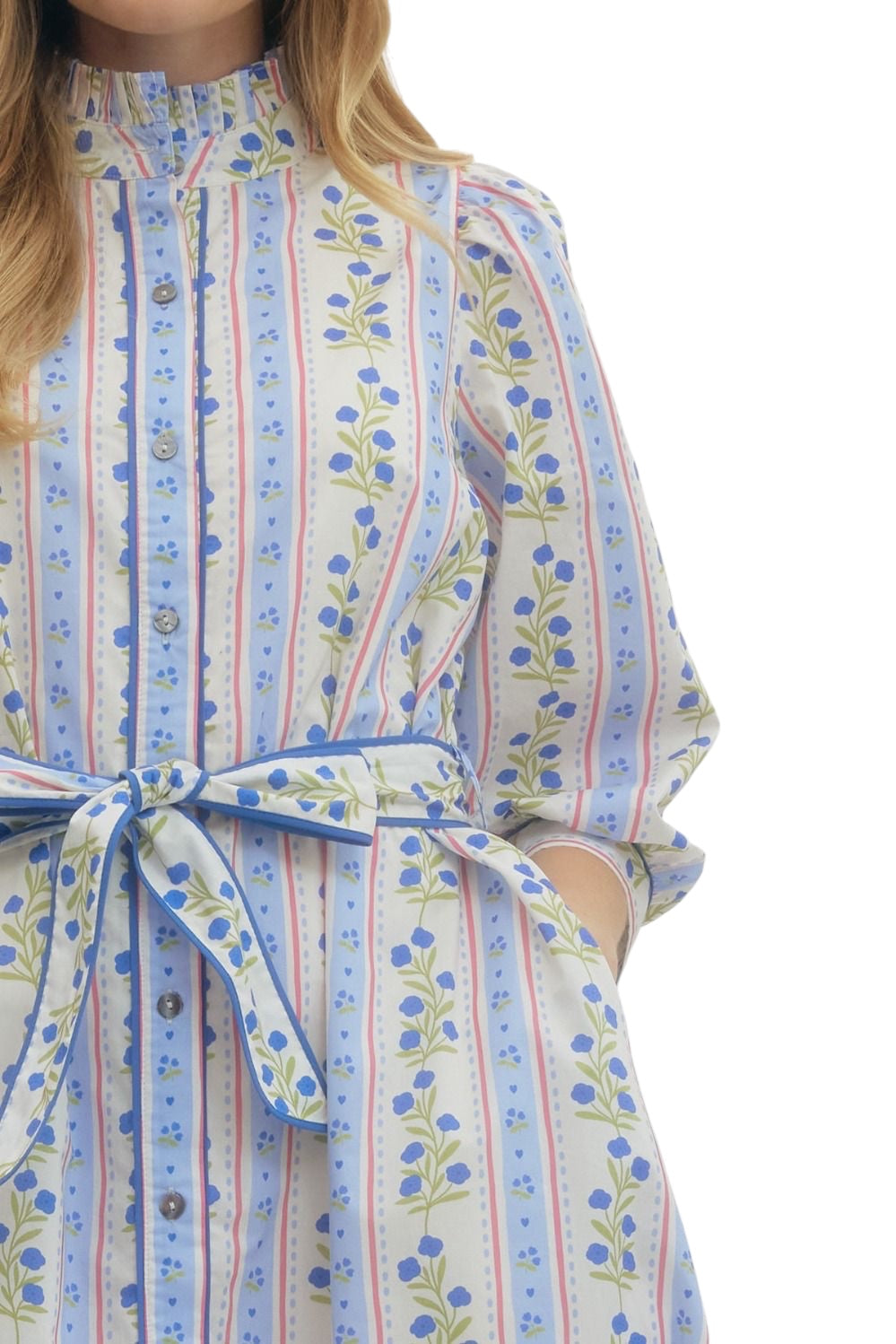 Wren Floral Stripe Midi Dress