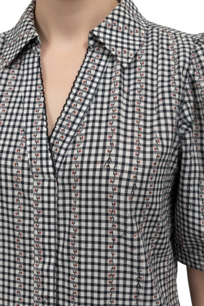 Holland Floral Plaid Top