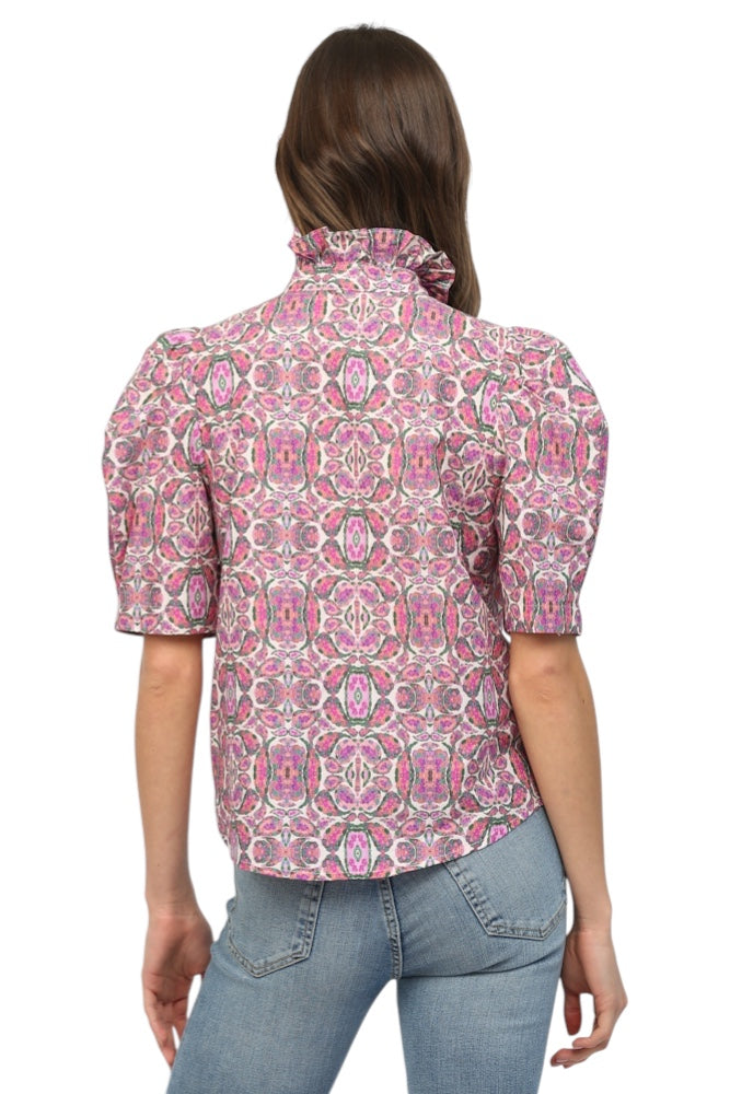 Draper Printed Puff Sleeve Top