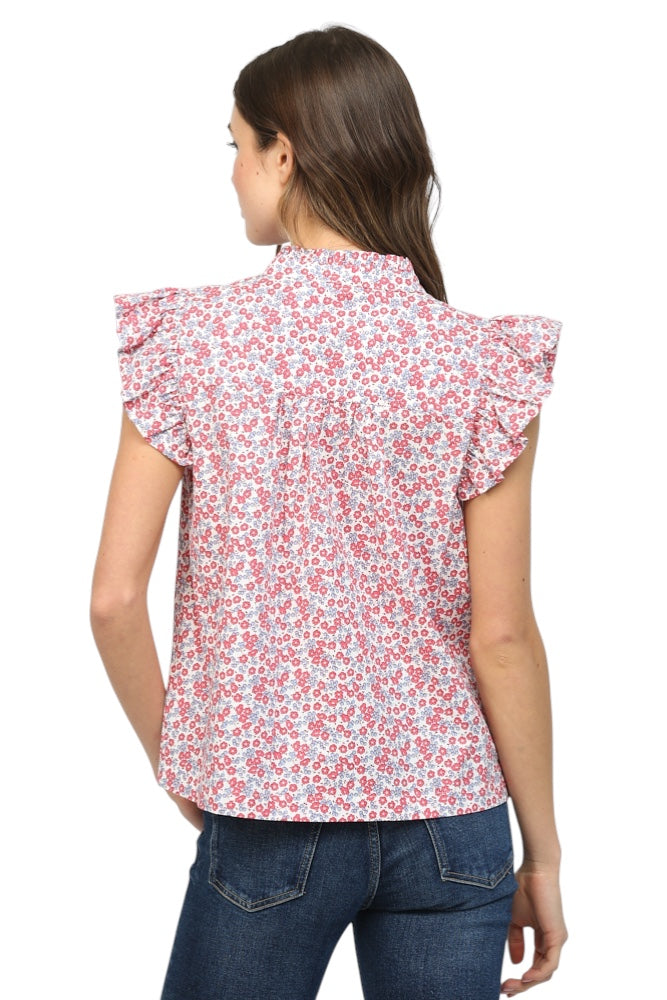 Dutson Flutter Sleeve Top