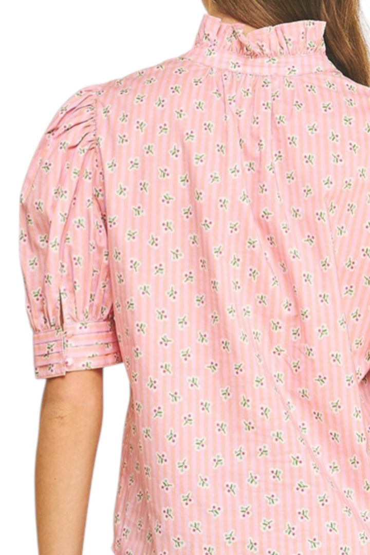 Willis Floral Balloon Sleeve Top