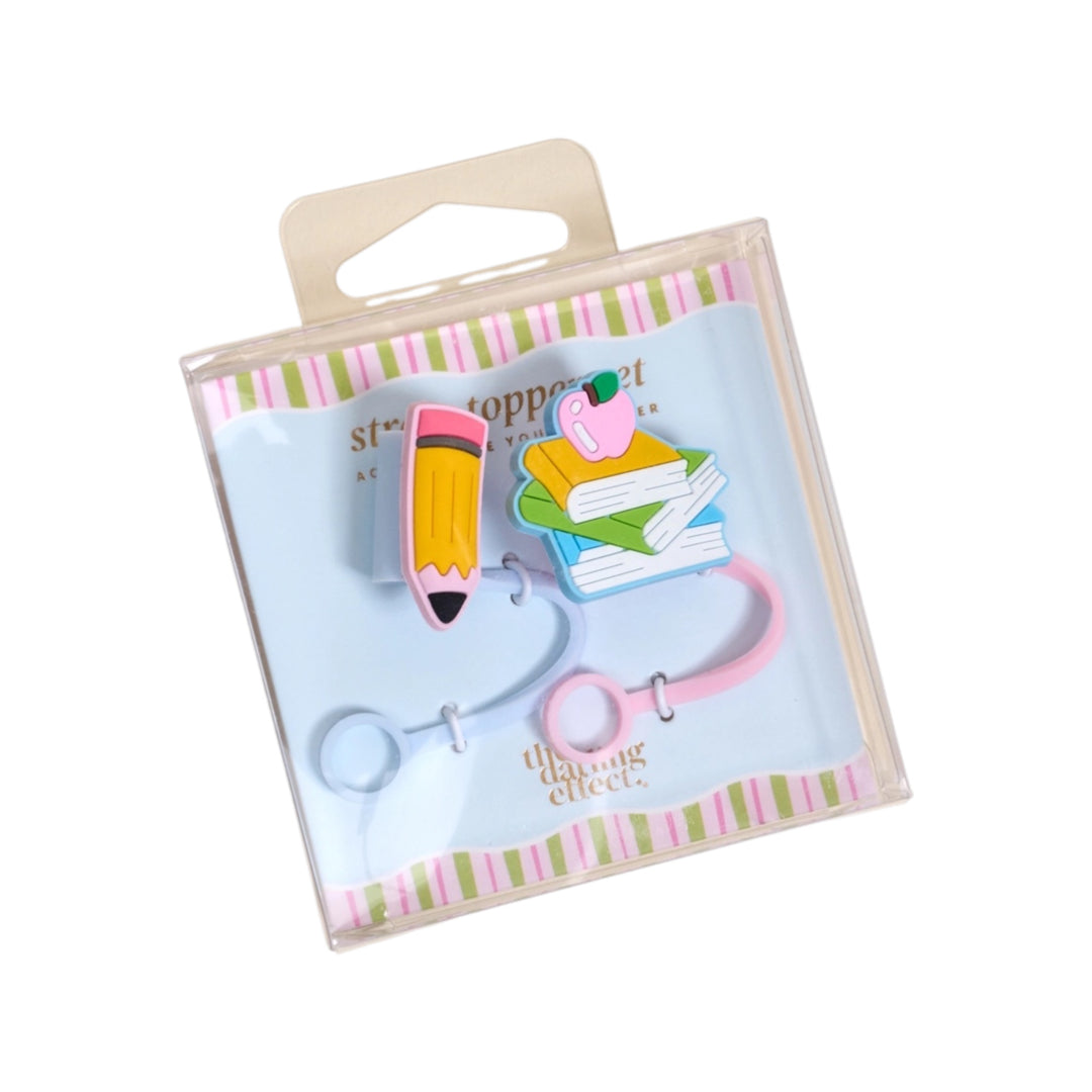 Pencil Me In Straw Topper Set