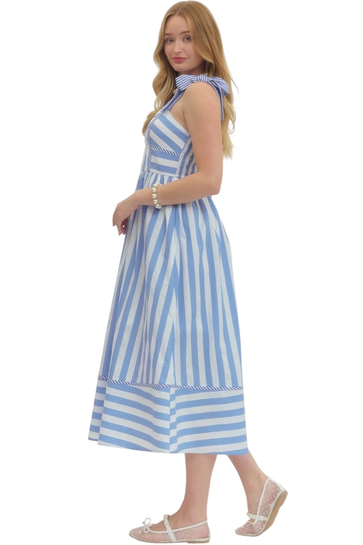 Goddard Striped Midi Dress