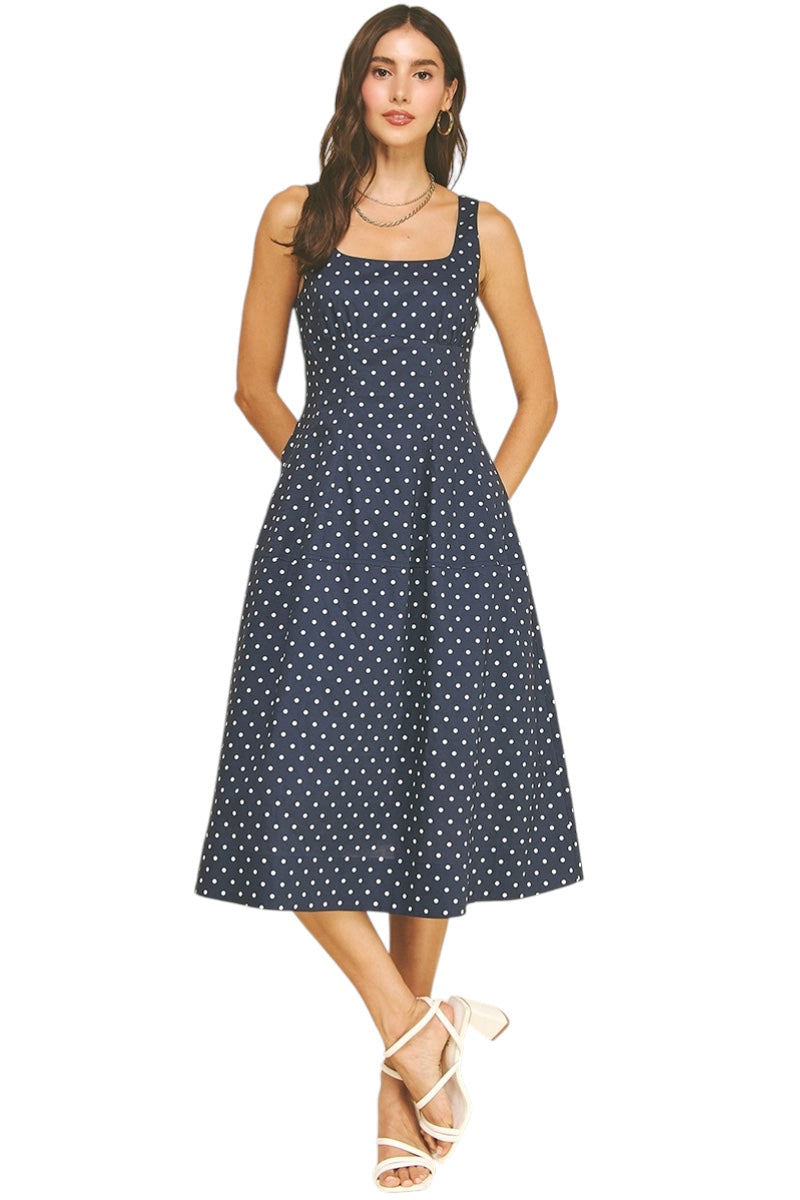 Milford Polka Dot Midi Dress