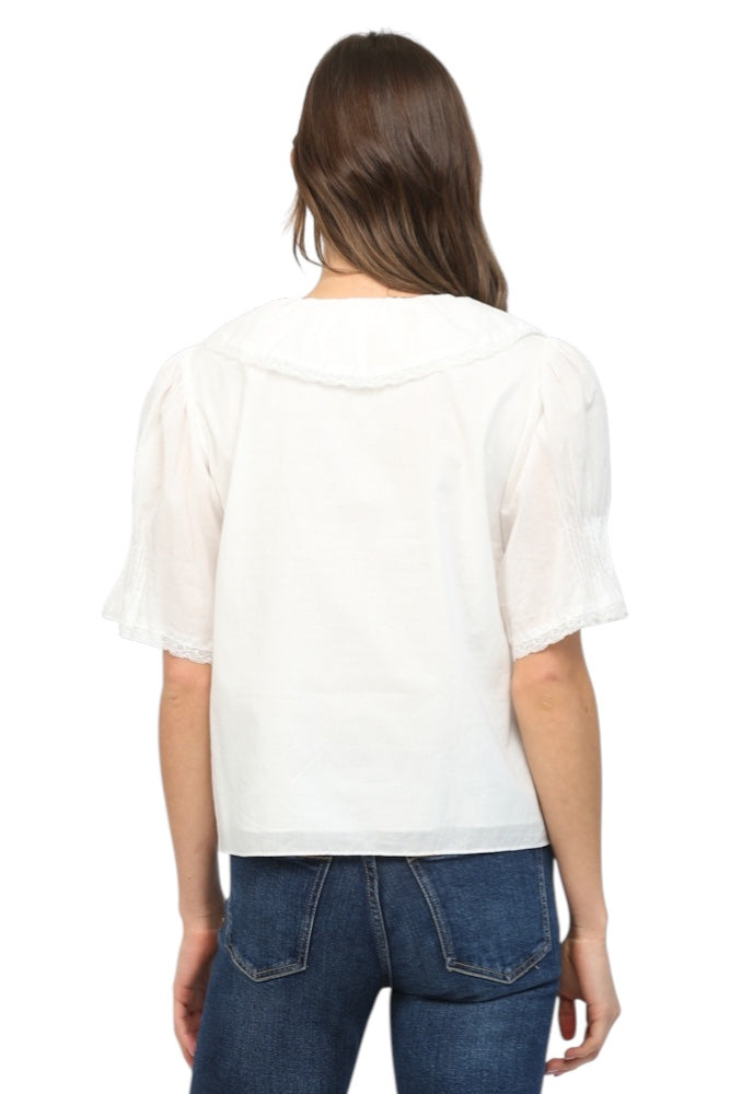 Francis Pintuck Short Sleeve Top