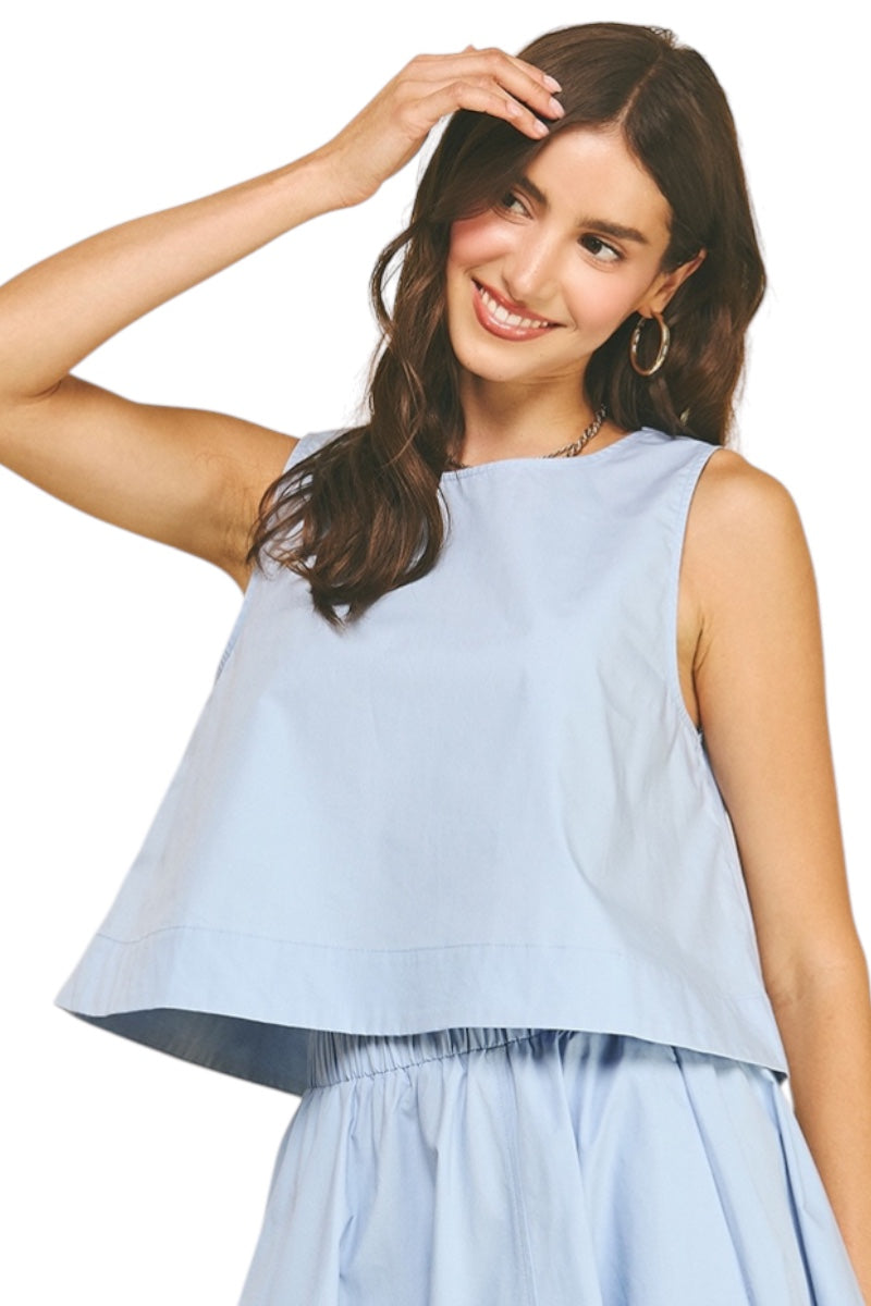 Salem Poplin Sleeveless Top
