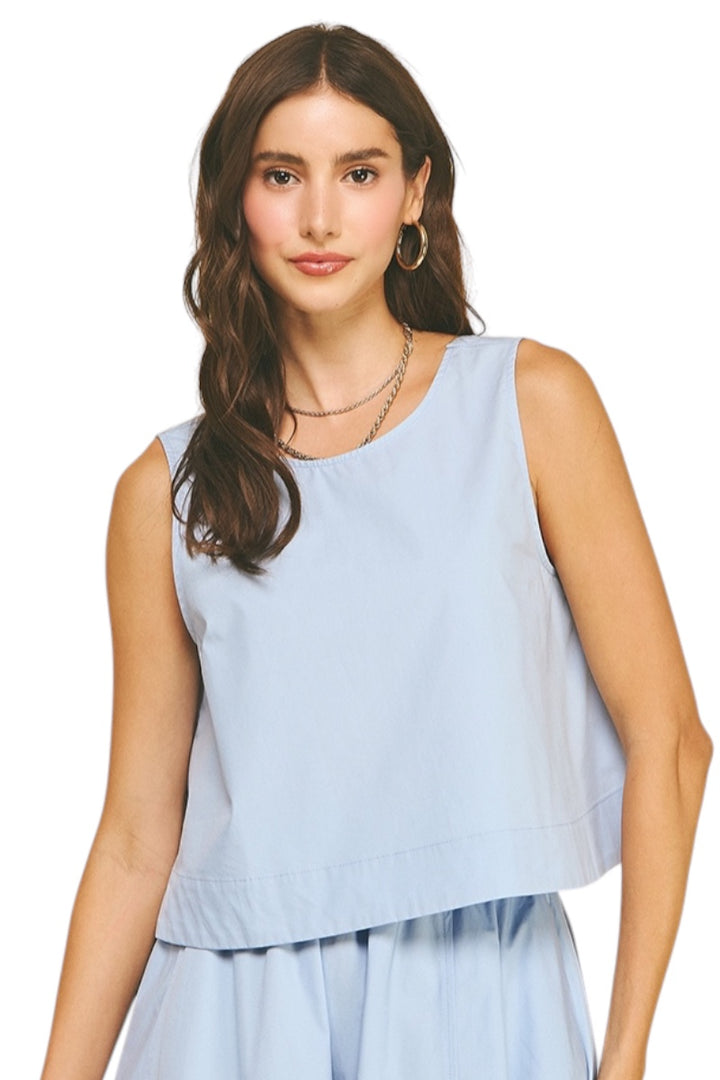 Salem Poplin Sleeveless Top