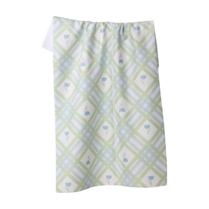 Tulip Lattice Geometry Tea Towel