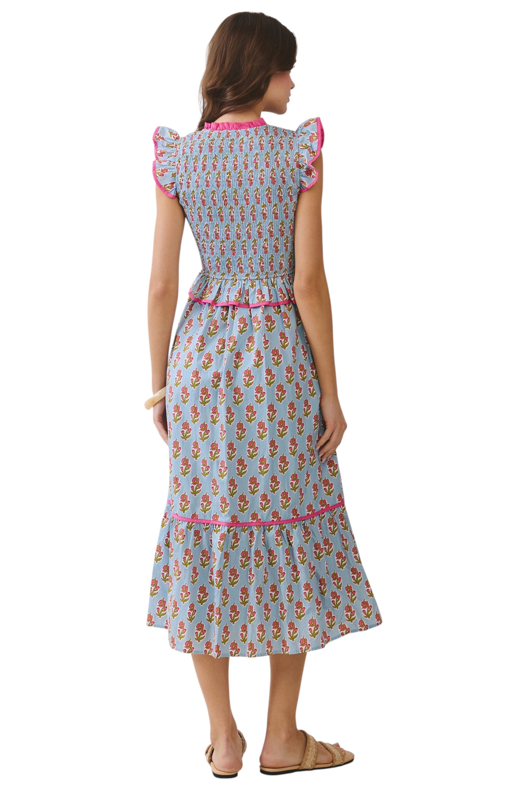 Ledger Block Print Midi Dress