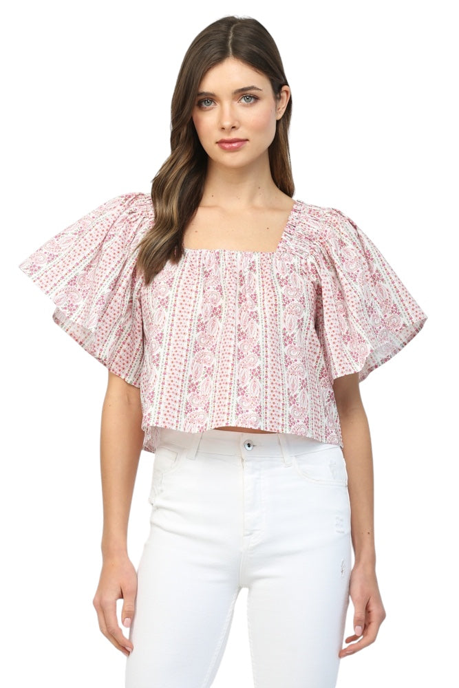 Granger Printed Poplin Top