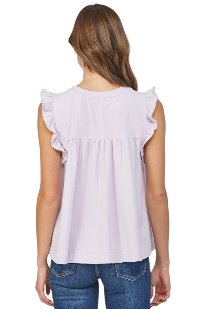 Ansley Flutter Sleeve Top