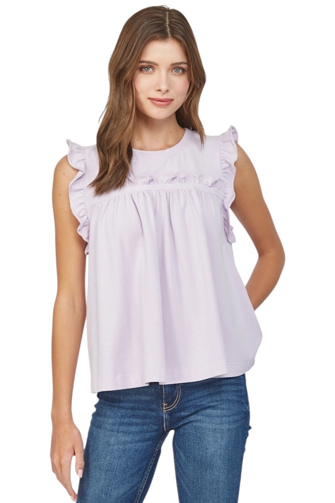 Ansley Flutter Sleeve Top