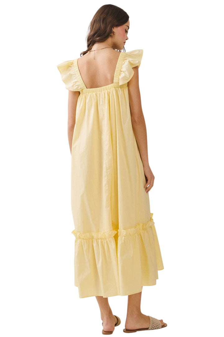 Langley Flutter Sleeve Midi Dress