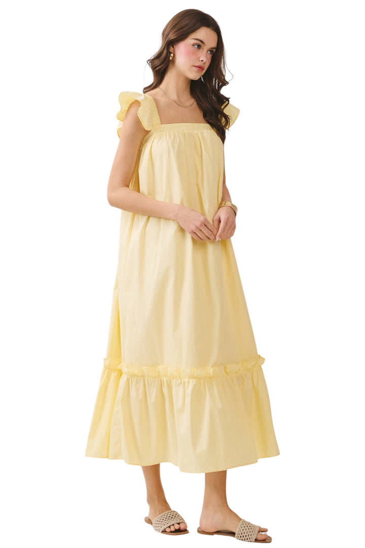 Langley Flutter Sleeve Midi Dress