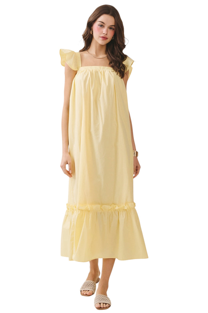 Langley Flutter Sleeve Midi Dress