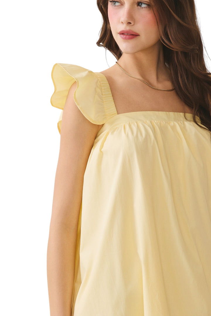Langley Flutter Sleeve Midi Dress