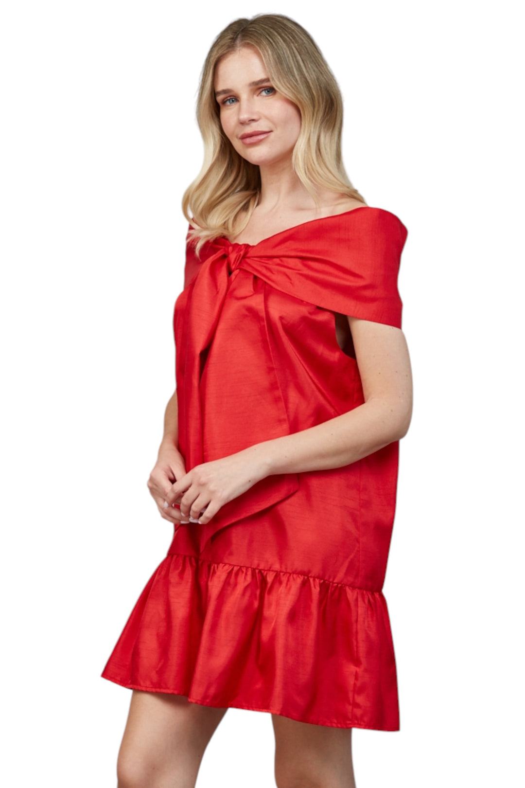 York Oversized Bow Mini Dress