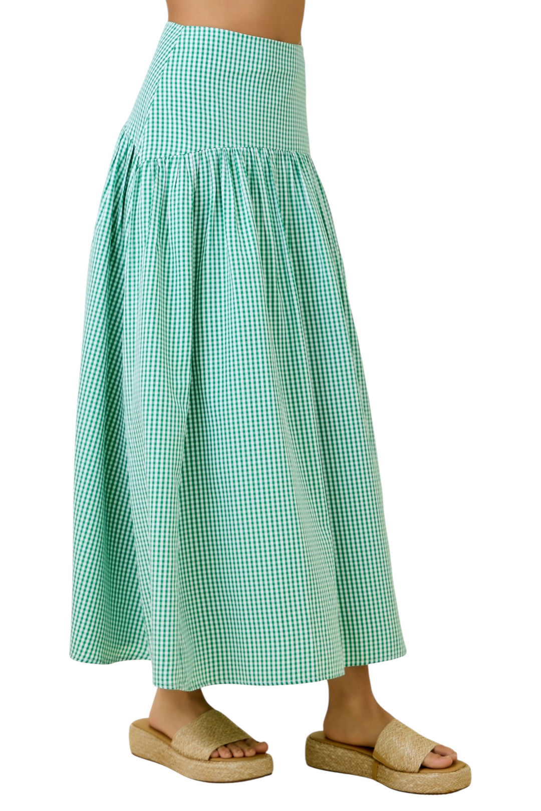 Bishop Gingham Maxi Skirt