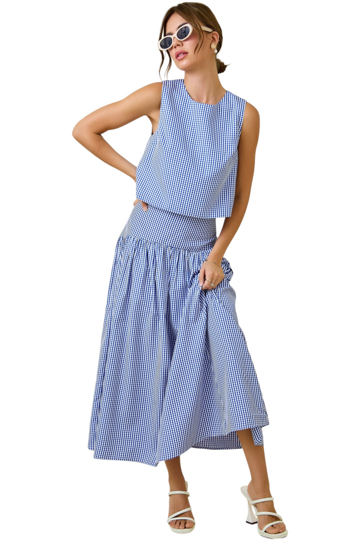 Perrin Gingham Skirt Set