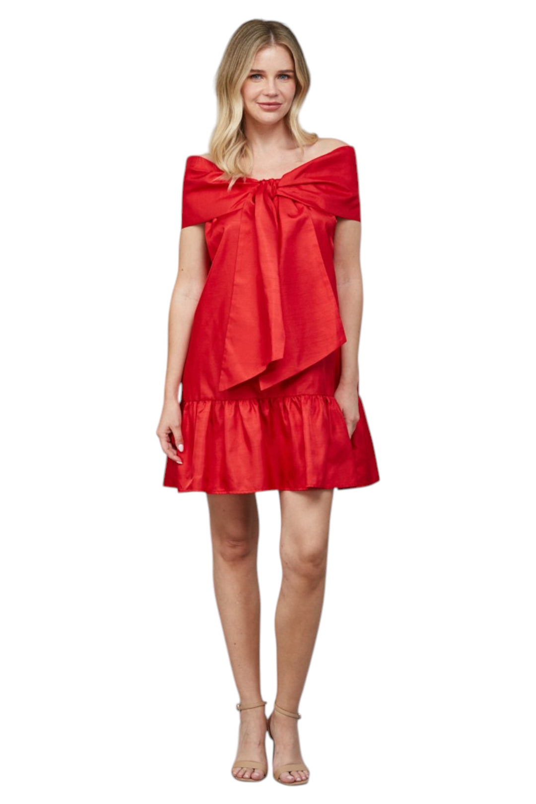 York Oversized Bow Mini Dress