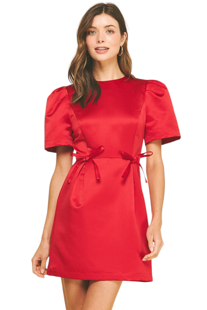 Cabot Bow Detail Mini Dress