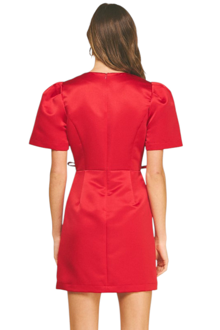 Cabot Bow Detail Mini Dress