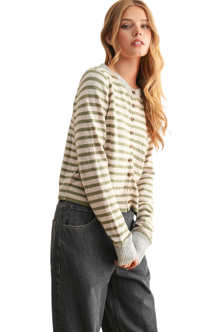 McGuire Striped Cardigan