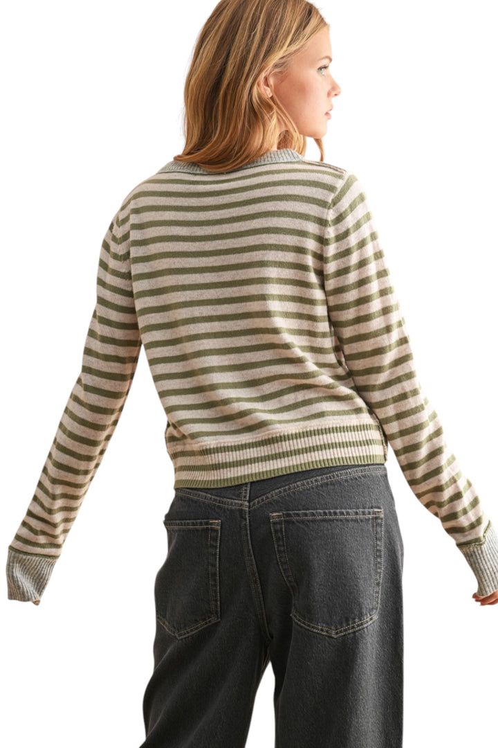 McGuire Striped Cardigan