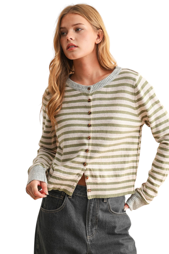 McGuire Striped Cardigan
