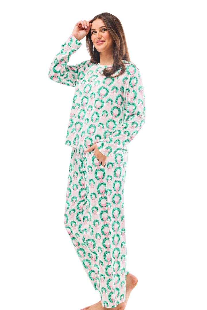 Rosy Wreath Pajamas