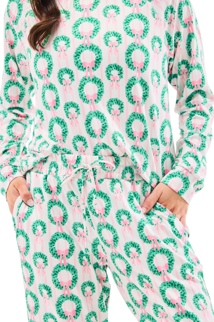 Rosy Wreath Pajamas