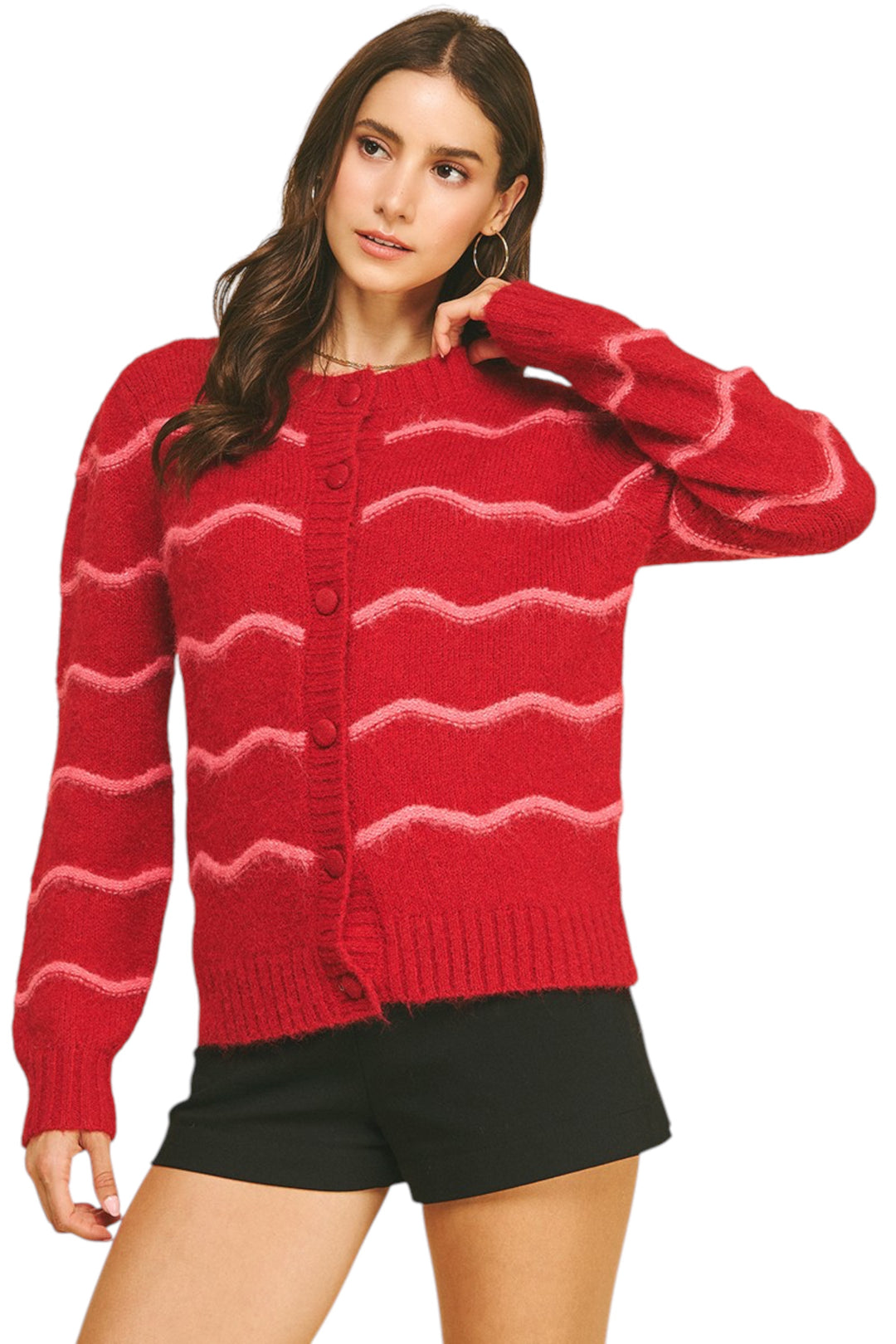 Lenox Wavy Stripe Cardigan