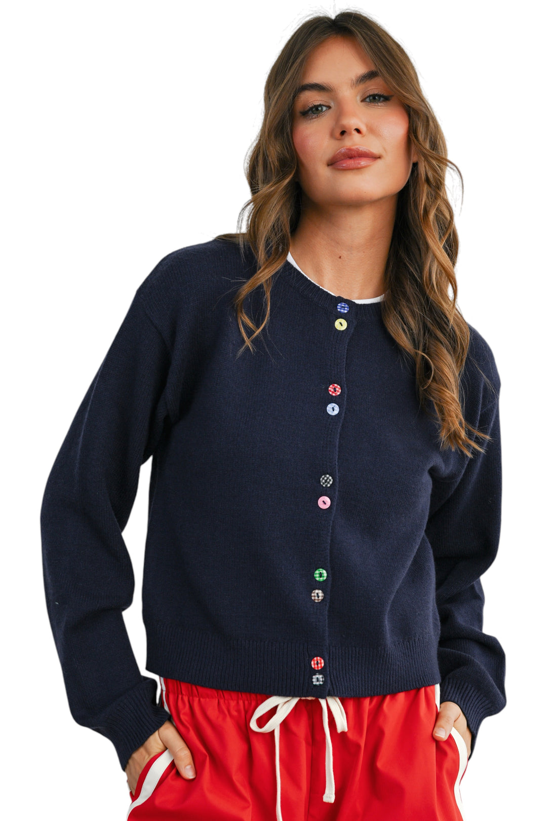 Colson Button Crop Cardigan