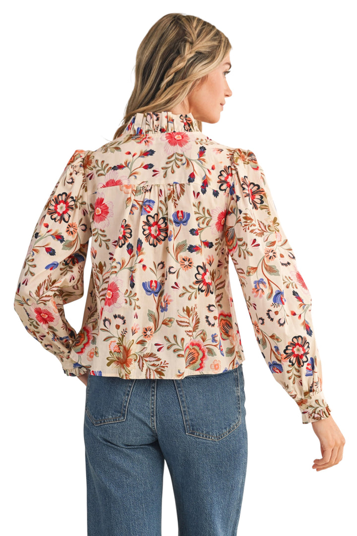 Aggie Ruffled Floral Top