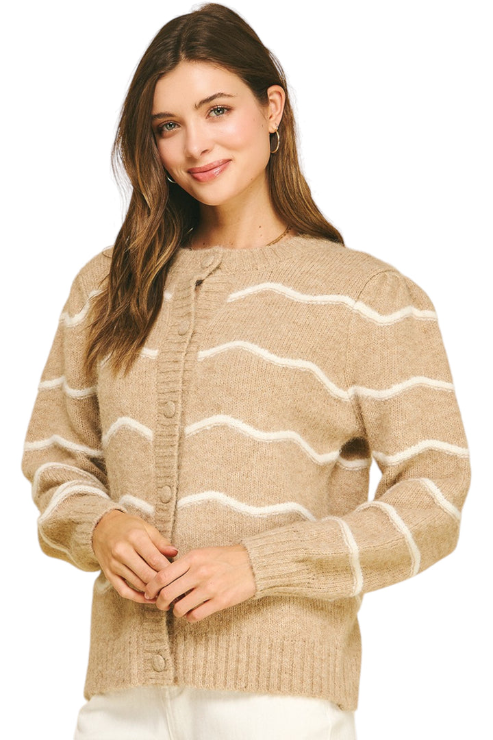 Lenox Wavy Stripe Cardigan