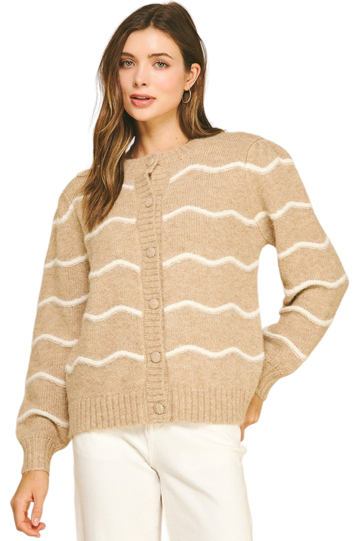 Lenox Wavy Stripe Cardigan