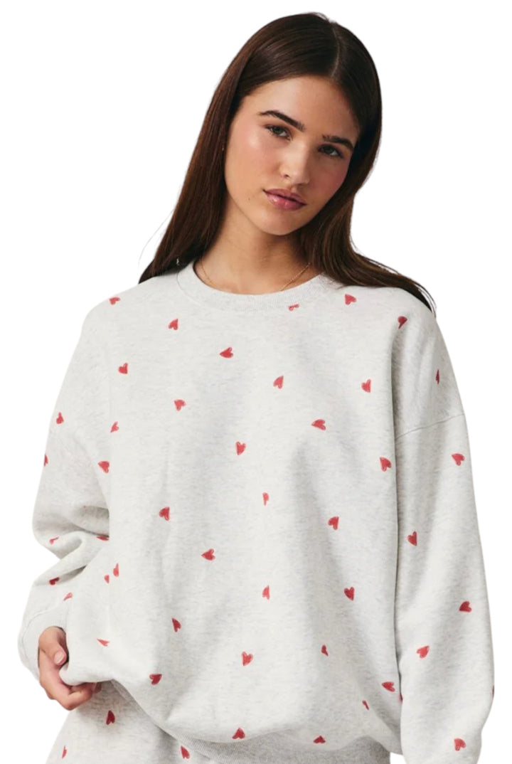 Jett Heart Print Sweatshirt